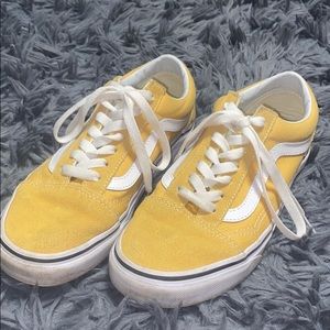 Yellow lace up vans